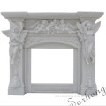 white marble stone fireplace antique marble fireplace with angel statue